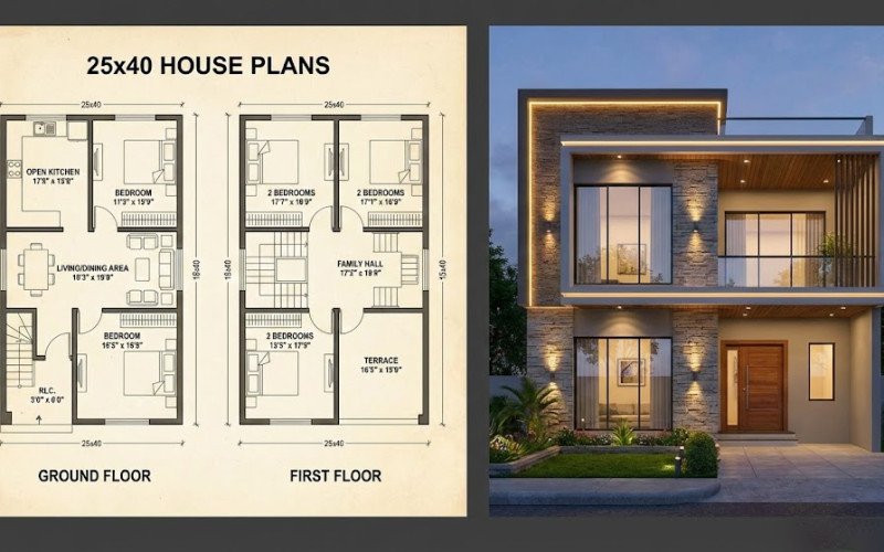 Small Plot House Planning Ideas – 20x40, 25x40, 30x40 Modern Home Designs
